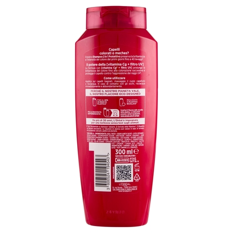 Elvive Color Vive Shampoo 2in1 Protettivo, per Capelli Colorati o Meches, 300 ml